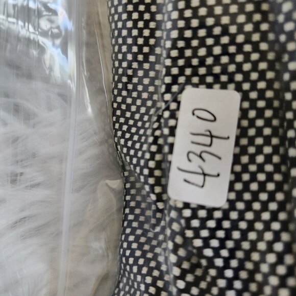 Talbots Tweed Crop Blazer Jacket Women Size 6 Collar Pleated Black Black Cotton - Picture 14 of 14